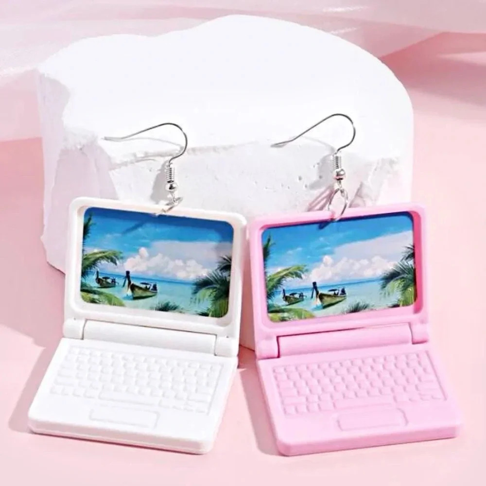 Funny Mismatch Computer Hook Dangle Earrings NEW